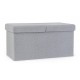 POUF CONTENITORE PIEGHEVOLE  JORIS QU BOUCLE BEIGE O GRIGIO DIM. 38X38X38H - 76X38X38H