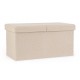 POUF CONTENITORE PIEGHEVOLE  JORIS QU BOUCLE BEIGE O GRIGIO DIM. 38X38X38H - 76X38X38H