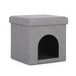 CUCCIA PIEG. LEOPOLD QU GRIGIO 38X38X38H. BY BIZZOTTO