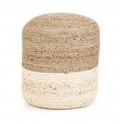 POUF JALAJA NATURALE-BIANCO D45