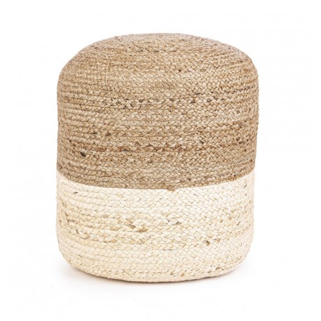 POUF JALAJA NATURALE-BIANCO D45