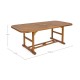 TAVOLO DA  GIARDINO OVALE ALLUNG. LEGNO NATURALE. MODELLO NOEMI