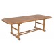 TAVOLO DA  GIARDINO OVALE ALLUNG. LEGNO NATURALE. MODELLO NOEMI