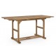 TAVOLO DA  GIARDINO OVALE ALLUNG. LEGNO NATURALE. MODELLO NOEMI