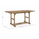 TAVOLO DA  GIARDINO OVALE ALLUNG. LEGNO NATURALE. MODELLO NOEMI