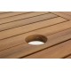TAVOLO DA  GIARDINO OVALE ALLUNG. LEGNO NATURALE. MODELLO NOEMI