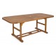 TAVOLO DA  GIARDINO OVALE ALLUNG. LEGNO NATURALE. MODELLO NOEMI