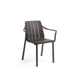 POLTRONA TIBERINA ARMCHAIR CON BRACCIOLI DA ESTERNO IN POLIPROPILENE DIM. 59X55X46/81H BY NARDI