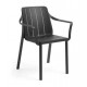 POLTRONA TIBERINA ARMCHAIR CON BRACCIOLI DA ESTERNO IN POLIPROPILENE DIM. 59X55X46/81H BY NARDI