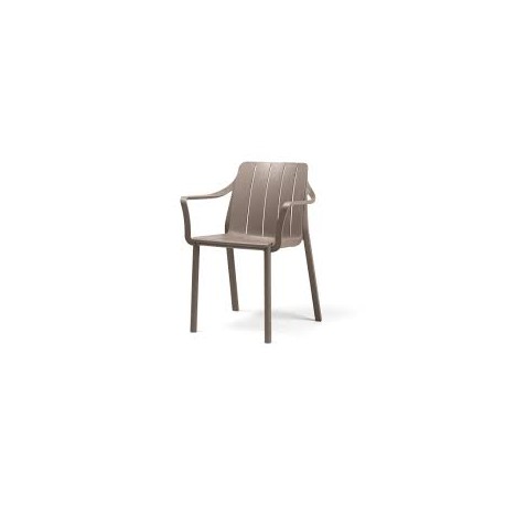 POLTRONA TIBERINA ARMCHAIR CON BRACCIOLI DA ESTERNO IN POLIPROPILENE DIM. 59X55X46/81H BY NARDI