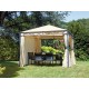 Gazebo in metallo 3x4. Con tende laterali, tende mosquito e antivento.