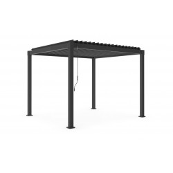 PERGOLA GARDA ANTRACITE CON TETTO LAMELLARE ORIENTABILE BY BIZZOTTO