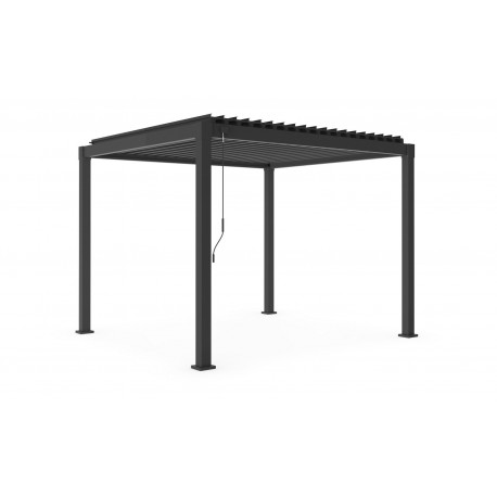 PERGOLA GARDA ANTRACITE CON TETTO LAMELLARE ORIENTABILE BY BIZZOTTO