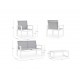 SET4 SALOTTO KALLEN BIANCO YK11 BY BIZZOTTO