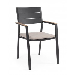 SEDIA C-BR C-C ZELMAR ANTRACITE YK13 O BIANCA YK11 BY BIZZOTTO
