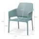 Poltrona Net Relax impilabile in polipropilene fiberglass. Vari colori.