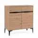 CREDENZA 2A MELYS NATURALE-NERO 80X87H BY BIZZOTTO