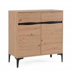CREDENZA 2A MELYS NATURALE-NERO 80X87H BY BIZZOTTO