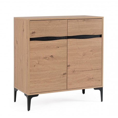 CREDENZA 2A MELYS NATURALE-NERO 80X87H BY BIZZOTTO