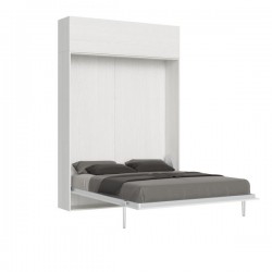 Letto matrimoniale Kentaro Bianco Frassino con pensile vasistas