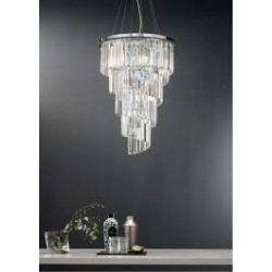 LAMPADARIO ALEXANDER IN METALLO CROMATO DIAMETRO 40 - 50