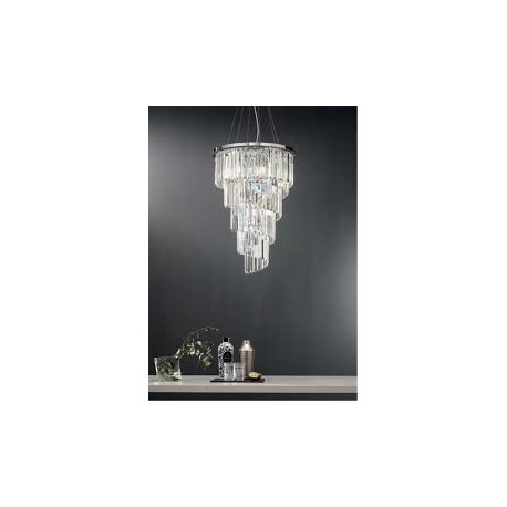 LAMPADARIO ALEXANDER IN METALLO CROMATO DIAMETRO 40 - 50