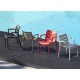 Poltrona Sunset impilabile in tecnopolimero per interno/esterno dim. 61x59x82/47h.