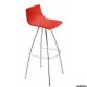 Sgabello  Day in acciaio cromato seduta in polipropilene dim. 47x42x103/82h. - 47x42x88/65h.