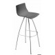 Sgabello  Day in acciaio cromato seduta in polipropilene dim. 47x42x103/82h. - 47x42x88/65h.