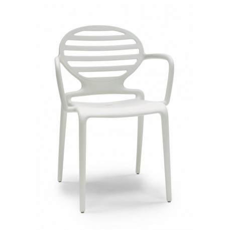 Sedia con braccioli Scab Cokka in polipropilene dim. 58x53x85/46h.