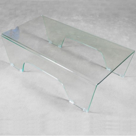 Tavolino in vetro curvato modello Ghoy Di Itamoby