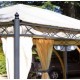 Gazebo in metallo 3x4. Con tende laterali, tende mosquito e antivento.