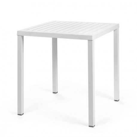 TAVOLO CUBE DA GIARDINO CM. 70X70x75,5h E CM. 80X80x75,5H CON PIANO IN DURELTOP