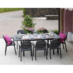 Set da giardino Tavolo Alloro 140 Extensible e sedie Palma By  Nardi