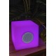 Lampada Led Cubo con altoparlante Bluetooth. Per uso interno ed esterno. 3 misure