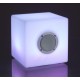 Lampada Led Cubo con altoparlante Bluetooth. Per uso interno ed esterno. 3 misure