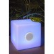 Lampada Led Cubo con altoparlante Bluetooth. Per uso interno ed esterno. 3 misure