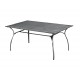 Tavolo da esterno Ameno 160x100 cm, in ferro color grigio antracite - disegno rete