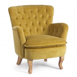 Poltrona classica in velluto Orlins Disponibile in vari colori